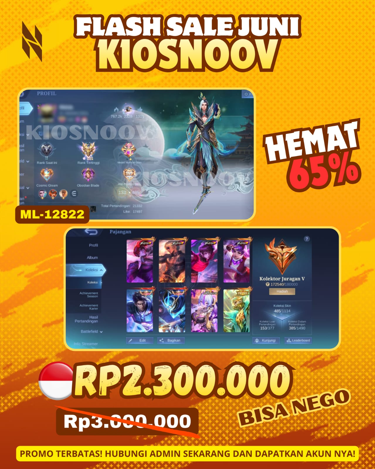 ALUCARD LEGEND, GUSION LEGEND, CHOU KOF